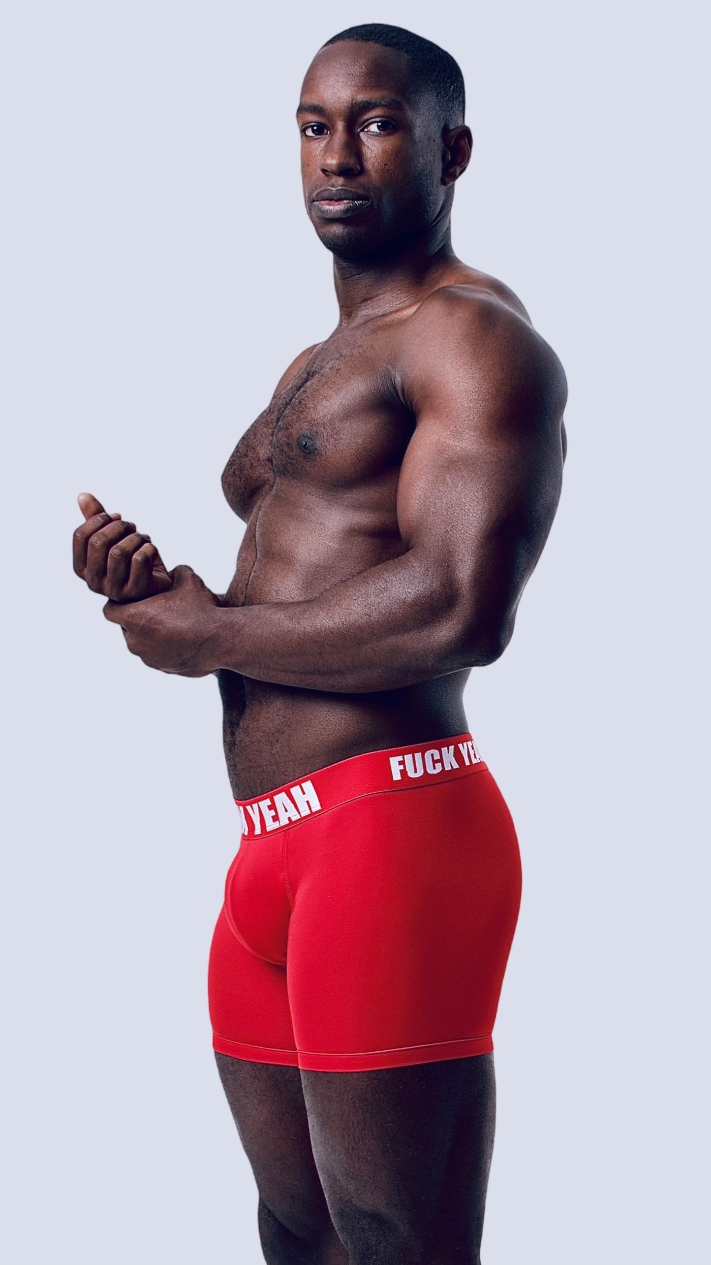 RED MICROFIBER BOXER