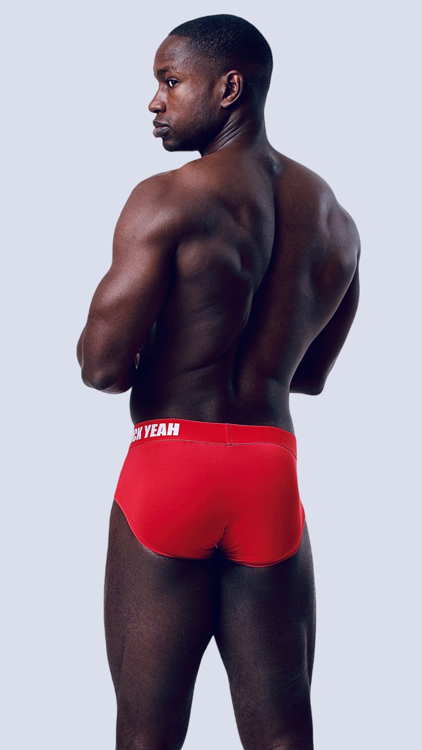 RED MICROFIBER BRIEF