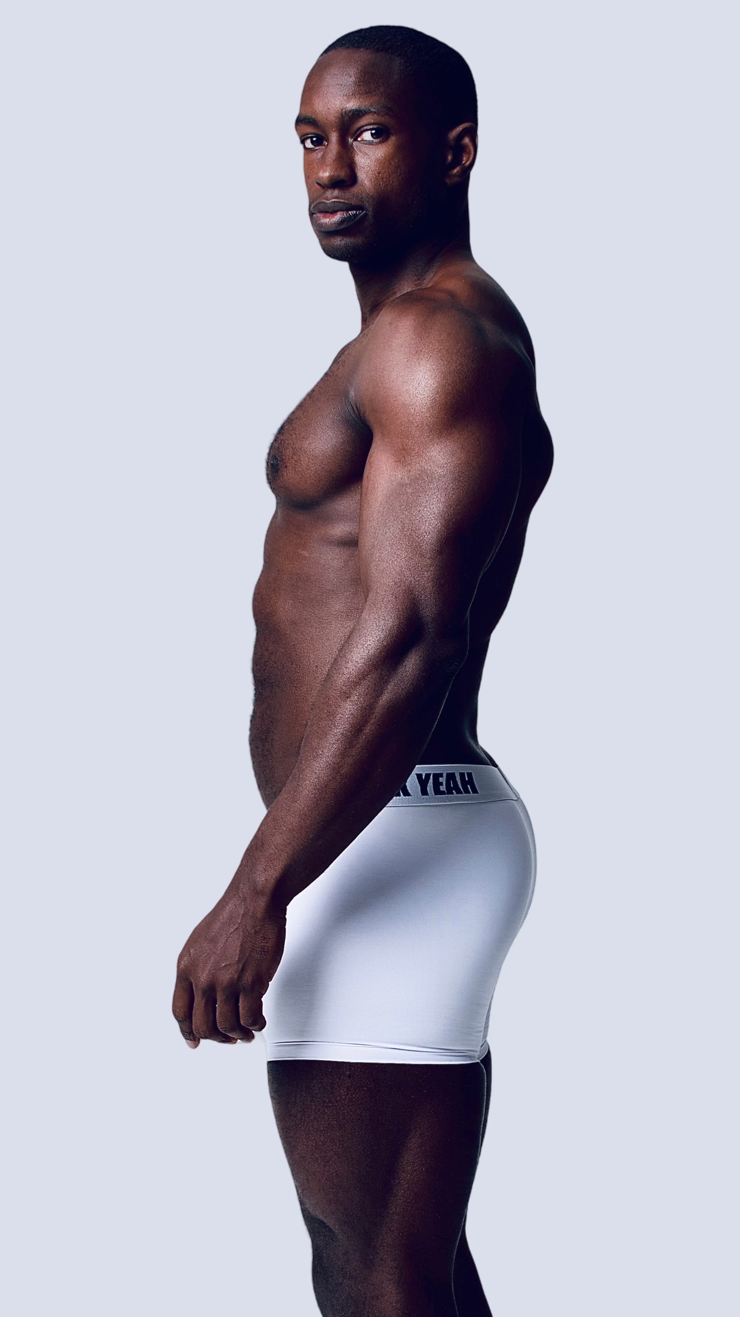 WHITE MICROFIBER BOXER