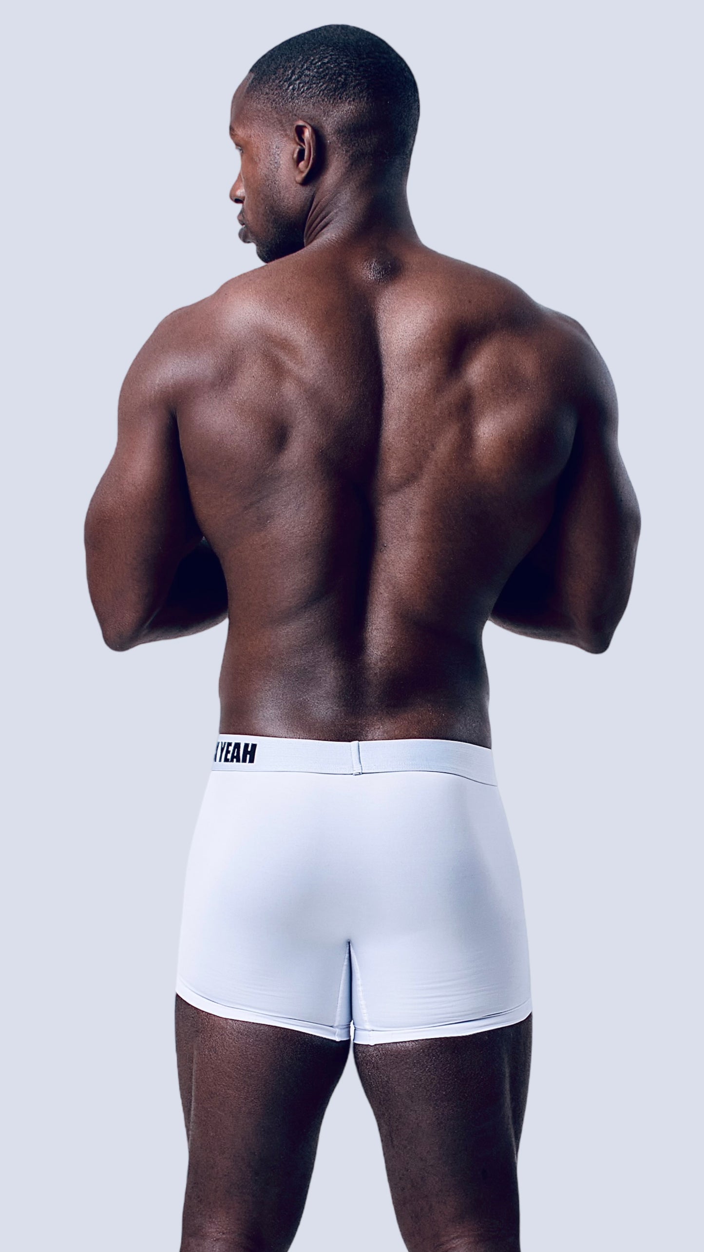 WHITE MICROFIBER BOXER