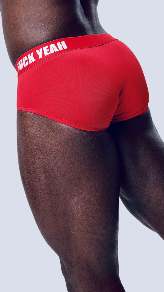 RED MICROFIBER BRIEF