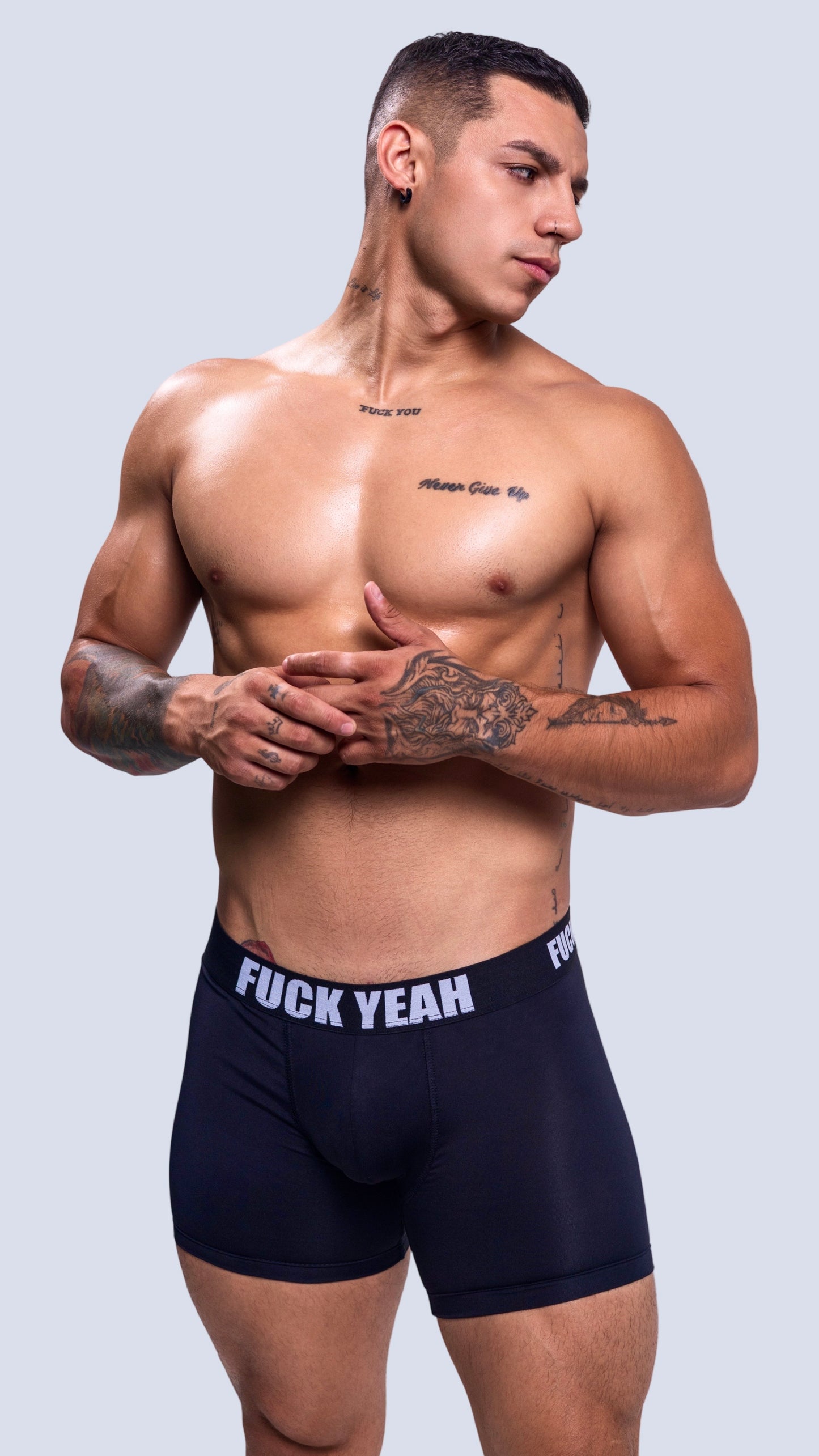 BLACK MICROFIBER BOXER