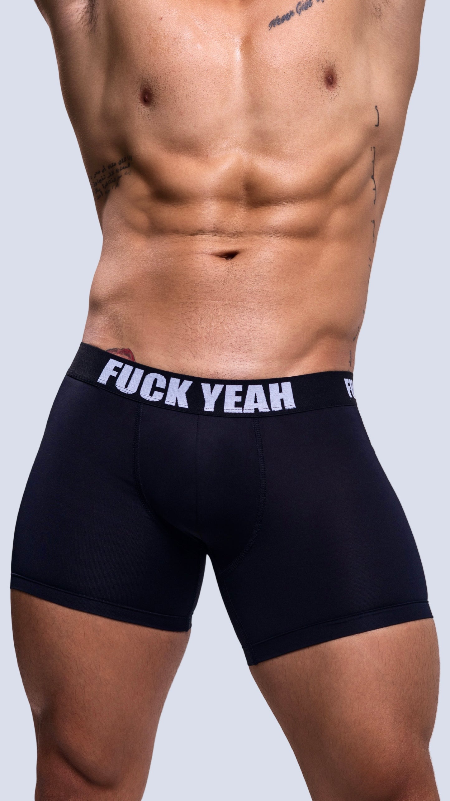 BLACK MICROFIBER BOXER