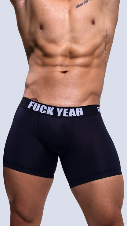 BLACK MICROFIBER BOXER